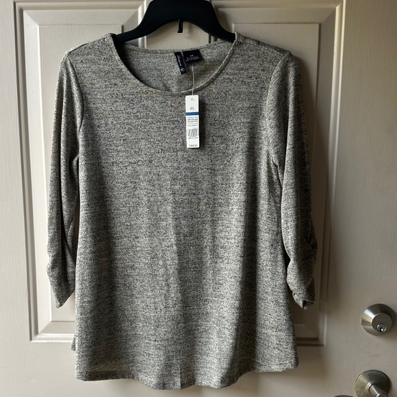 New Directions 3/4 Sleeve Oatmea/tan, Size Petite Small. New with tag. - Picture 1 of 8